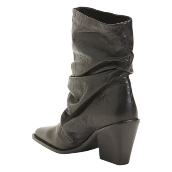 BRONX Leather Pinched Booties - Picture 2 of 3